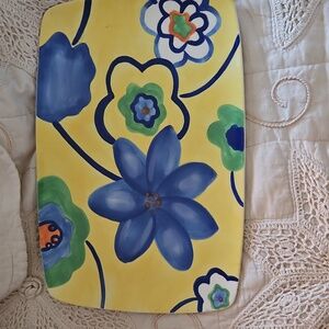 Avon Luau Flower ceramic serving platter from 2004
